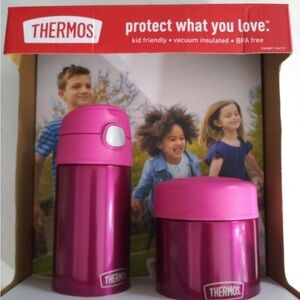 Thermos Pink Vacuum Insulated Food Storage & Hot-Cold beverages Set